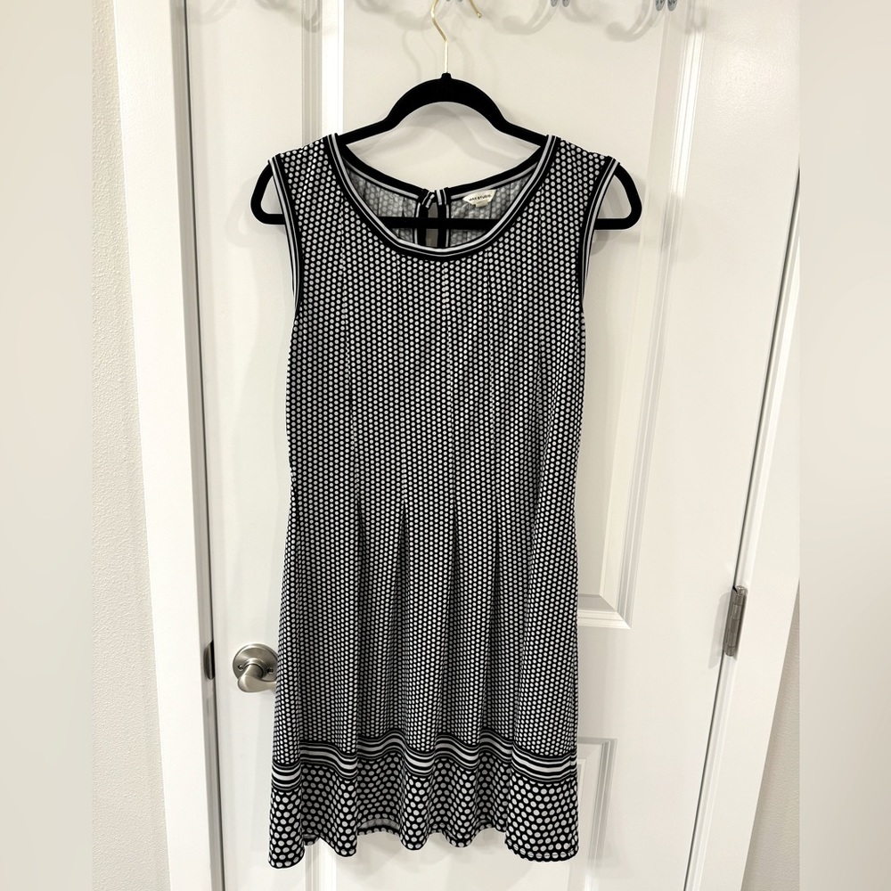 Black and White Polka Dot Dress | Max Studio | Large